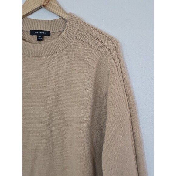 Ann Taylor Cable Knit Sweater Pullover Womens Size XXS Crew Neck Timeless Soft - Picture 4 of 10